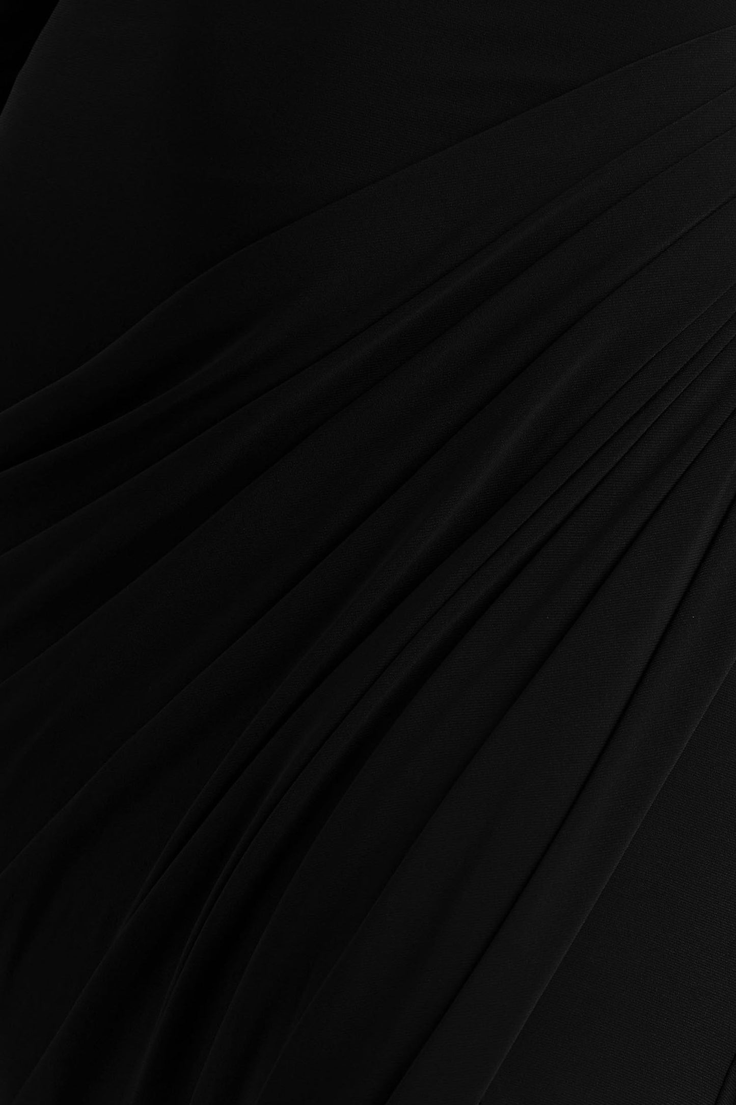 Betsy | Black High-Neck Maxi Dress With Front Split And Ruched Detailing