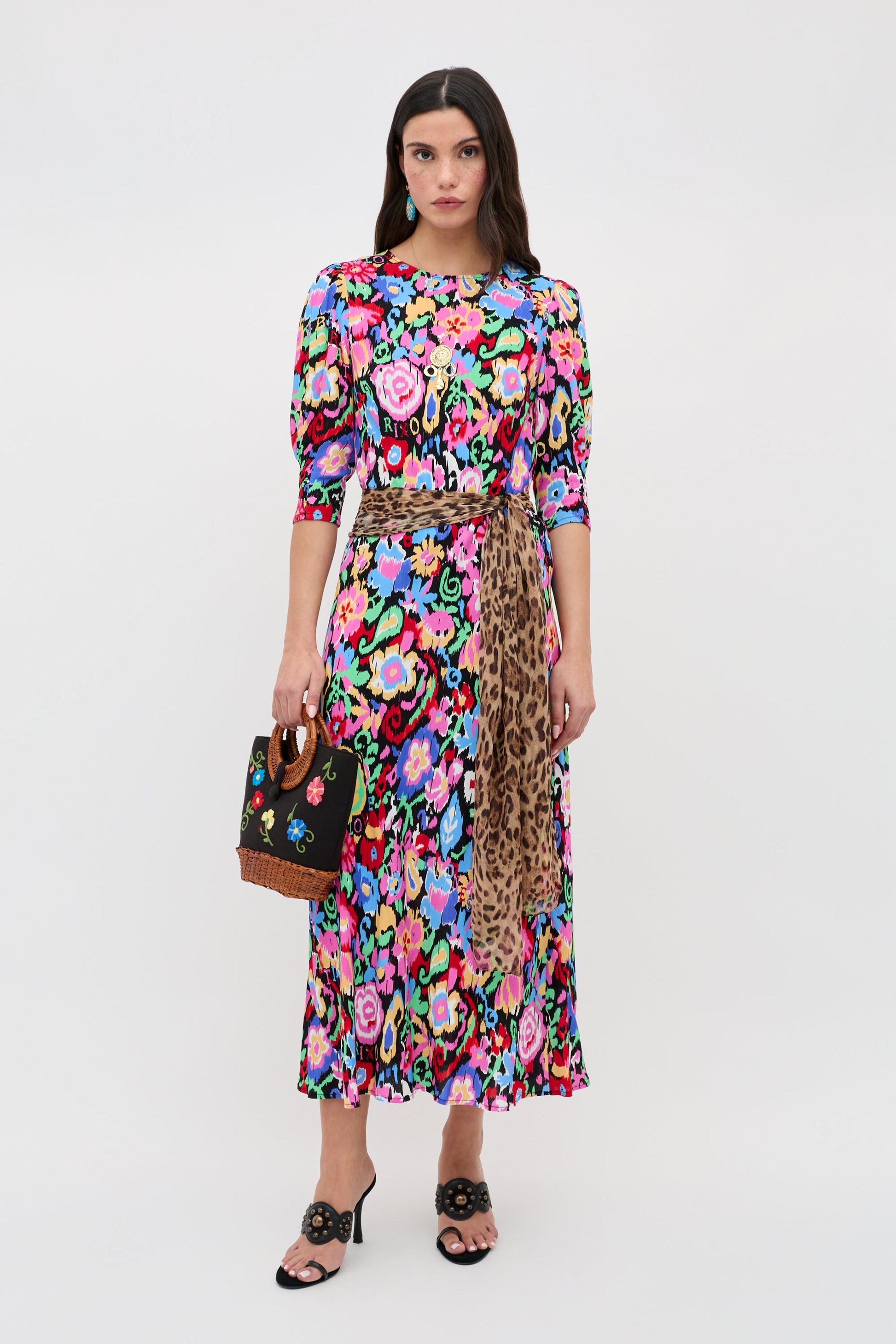 Jess - Ikat Bloom Charcoal