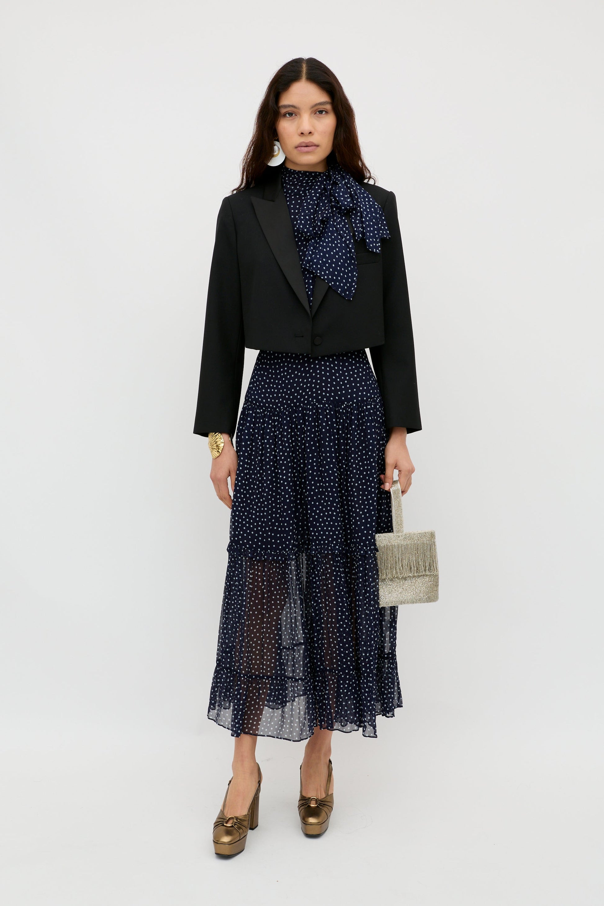 Abi - Mini Navy Polka Dot