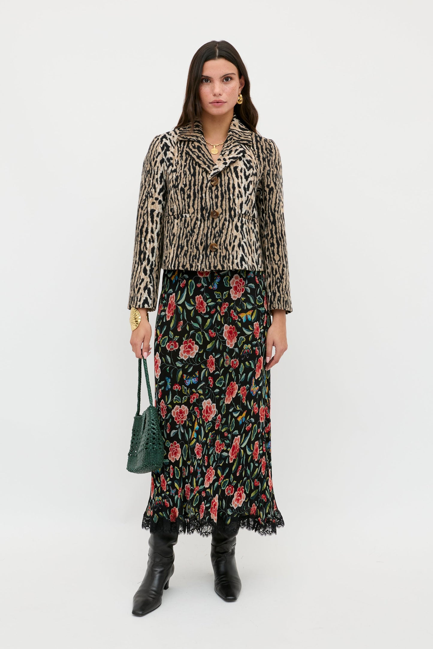 Clarice - Butterfly Floral Black