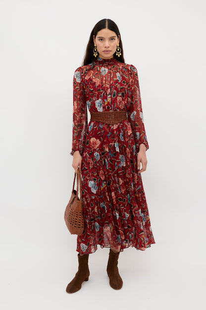 Adalind - Butterfly Floral Burgundy