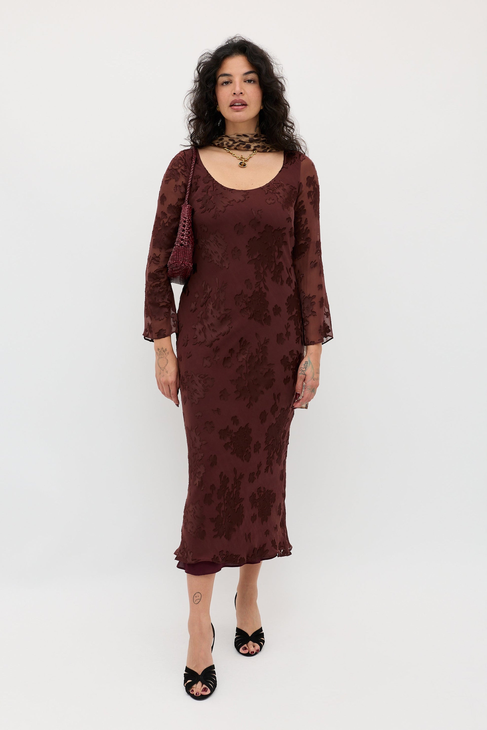 Noraya  -  Bouquet Devoré Brown