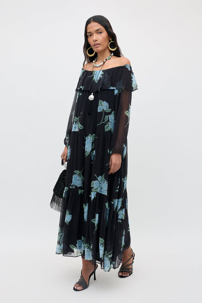 Lela - Peonies Scatter Charcoal