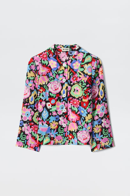 Ginette - Ikat Bloom Charcoal