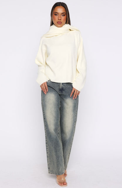 Luxe Layers Knit Sweater Cream