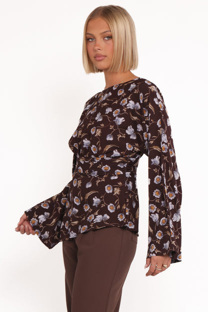 Calantha Top - Fall Floral