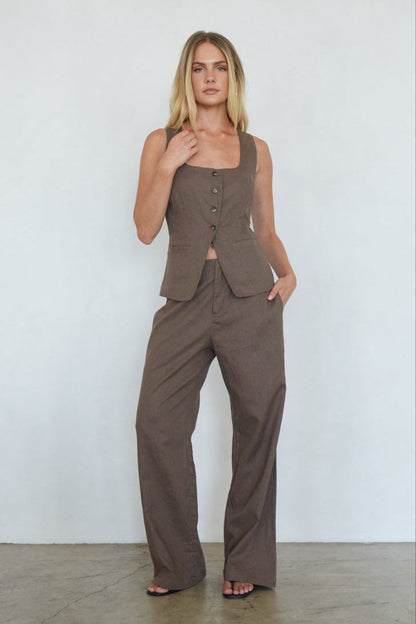 Rina Button Up Vest