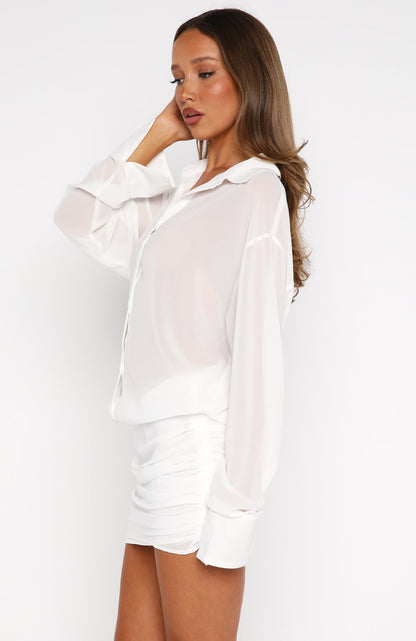 You'll Remember Me Mini Dress White